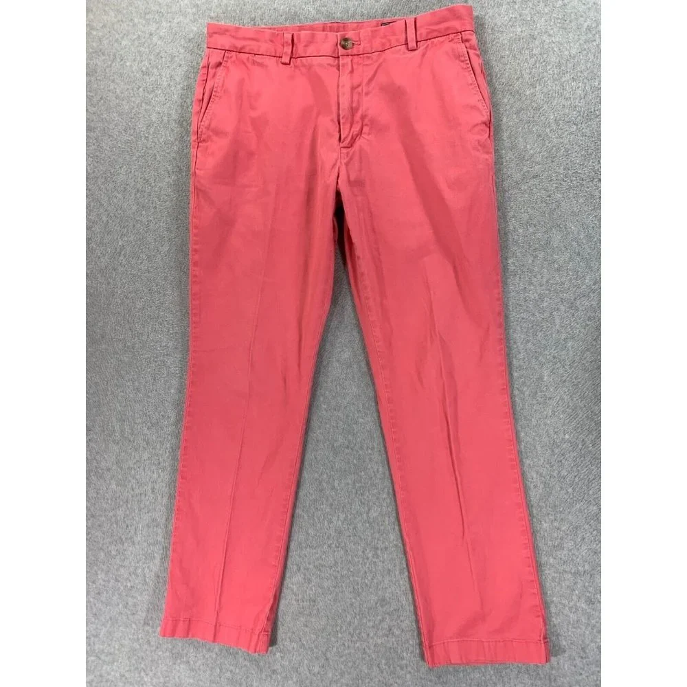 Vineyard Vines Cotton‎ Blend BREAKER Chino Pants (Men's 33x32) Jetty Red